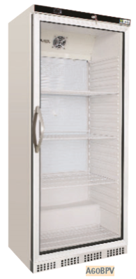 ARMOIRE VITREE LAQUEE BLANCHE POSITIVE - 600 LITRES GN2/1